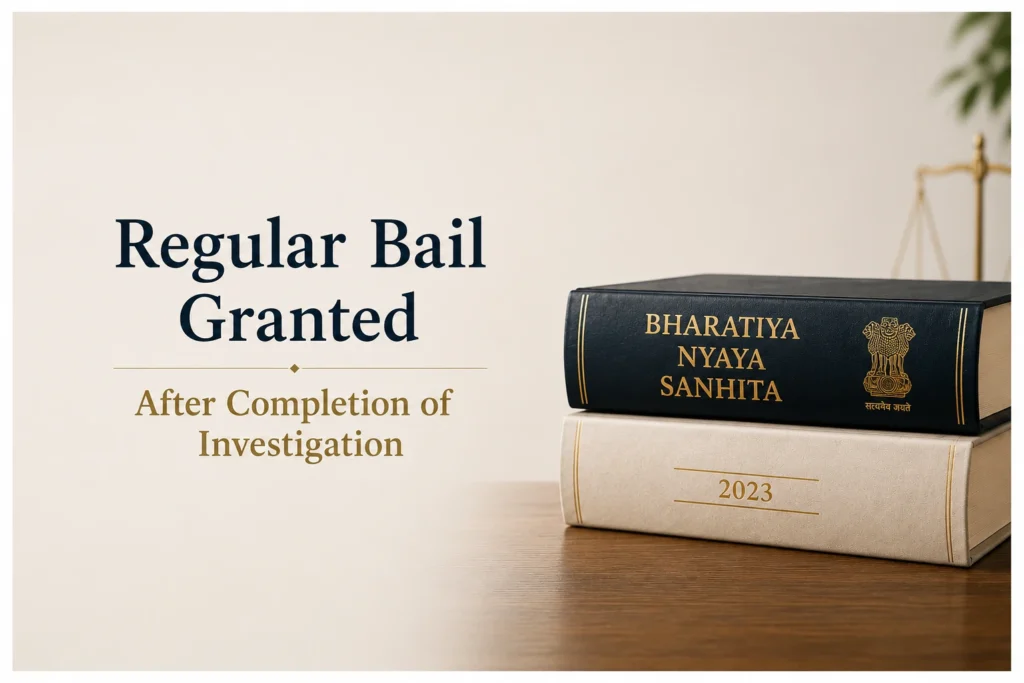 Pb & HR High Court Regular bail after completion of investigation
